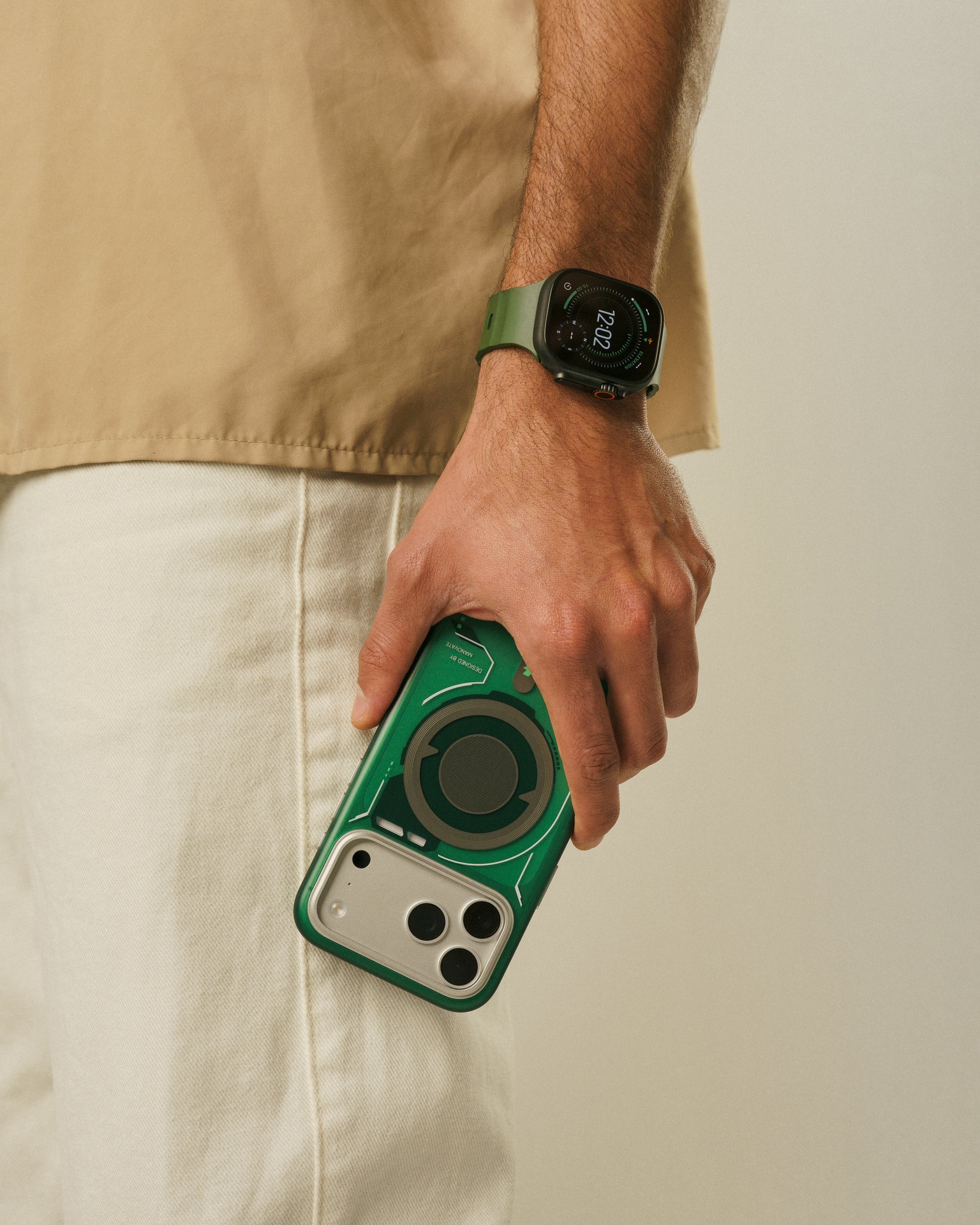 Manovate Flexfit Apple Watch Band – Olive Green
