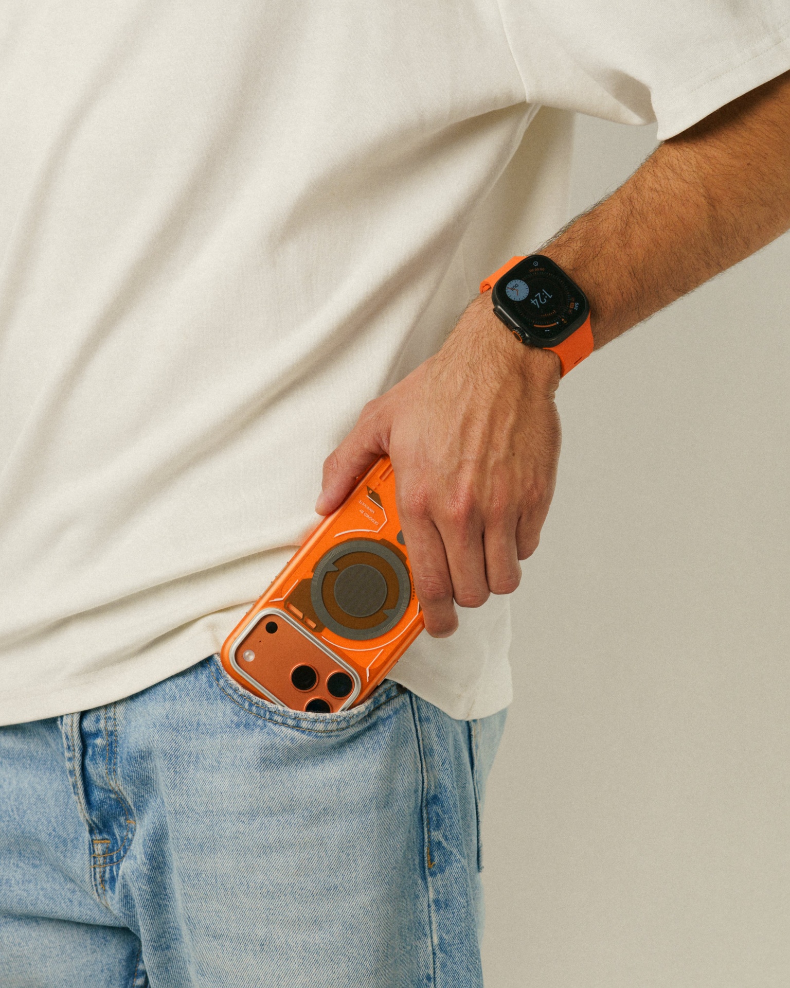 Manovate Flexfit Apple Watch Band – Sunset Orange