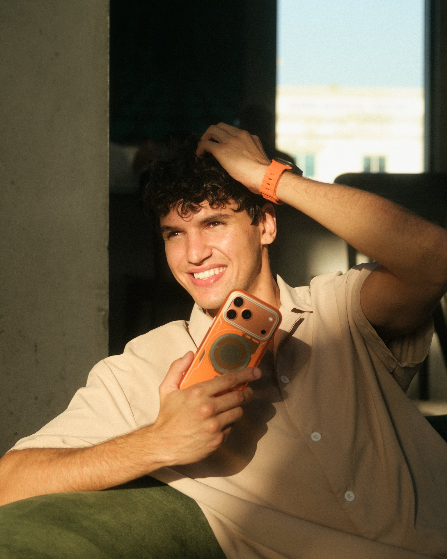 Manovate Flexfit Apple Watch Band – Sunset Orange